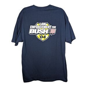 Vintage Law Enforcement For Bush T‎ Shirt Size XL Murina Made in USA 2004